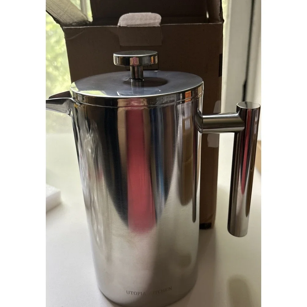 Utopia Kitchen Stainless Steel French Press Coffee Maker 34 Oz 1 Litre